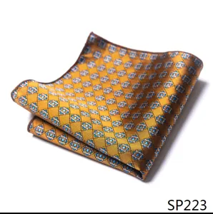 Heren stijlvolle geometrische print zijde pochet pak accessoire zakdoek voor zakelijk.