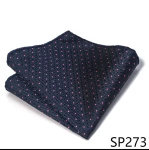 Pañuelo de bolsillo para hombre azul marino con lunares rosas accesorio boda