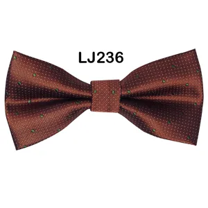 Men's brown patterned bow tie for business weddings and party wear events daily.
