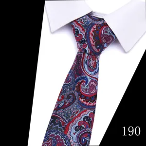 Men's classic paisley patterned jacquard necktie business wedding formal wear tie accessory
