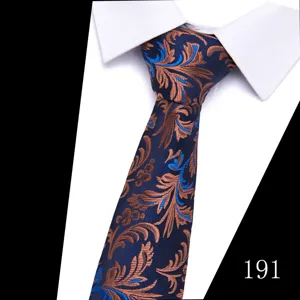 Men's business floral jacquard tie detail shot, elegant blue necktie for wedding formal wear.