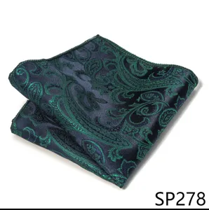 Pañuelo de bolsillo hombre paisley clásico traje boda novio accesorio moda elegante.