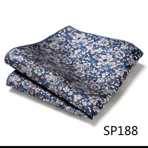 Men floral pocket square handkerchief suit accessory formal business pocket square