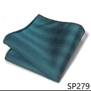 Pañuelo de bolsillo para hombre traje verde oscuro accesorio formal de boda vista detallada