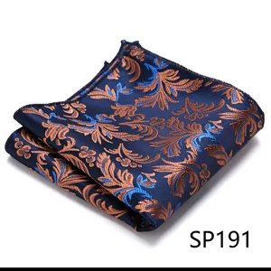 Men pocket square classic floral print suit handkerchief for business formal events