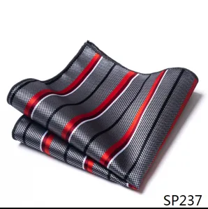 Heren stijlvol gestreept pochet gedetailleerd overzicht, klassieke stoffen zakdoek.