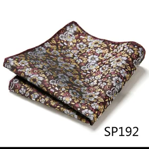 Mens vintage floral pocket square handkerchief for business formal suit wedding dress accessory.