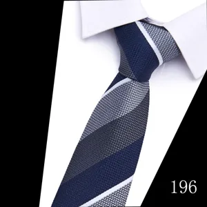Classic striped men's necktie detail, fine woven jacquard texture for formal business suit.