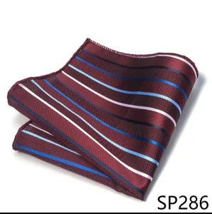 Hombre elegante burdeos pañuelo de bolsillo traje boda rayas accesorio elegante bolsillo