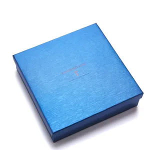 Elegante blauwe geschenkdoos verpakking voor heren accessoires sets stijlvolle jacquard