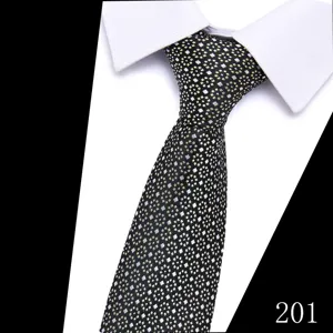 Men business formal jacquard polka dot necktie classic arrow tie for wedding groom black