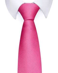 Herren Business Krawatte in feinem rosa Twill, elegante Hochzeit Bräutigam Halskrawatte Detailansicht.