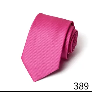 Herren einfarbige magentafarbene Feinstreifen Krawatte für Business formelle Kleidung, Hochzeit.
