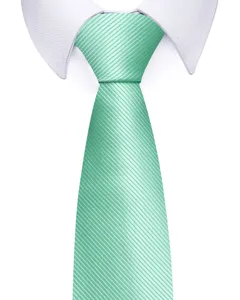 Mintgrüne feingestreifte Krawatte Herren Business formelle Hochzeit Vorstellungsgespräch