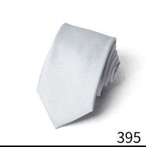 Klassische weiße einfarbige Krawatte mit feiner Webung für Herren Business und Hochzeit.
