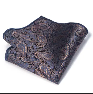 Pañuelo de bolsillo clásico con paisley para hombre traje de boda accesorio elegante.