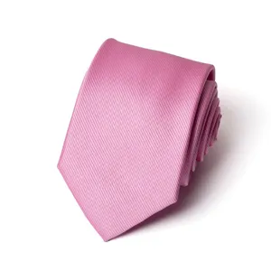 Einfarbige rosa Herren Krawatte, feiner Twill Business Anzug Schlips für Hochzeit und Interview.