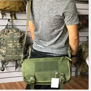 Oxford Cloth Tactical Shoulder Bag Military Messenger Bag Laser Molle Commuter Sling Bag For Men Women Outdoor