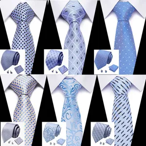 Heren Zakelijk Formele Stropdas Set Rayon Bedrukt Stropdas Met Pocketsquare En Manchetknopen Voor Bruiloft Feest