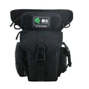 Tactical drop leg bag waterproof military motorcycle thigh pack for outdoor sports.