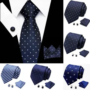 Heren Zakelijk Formele Stropdas Set Rayon Bedrukt Met Pochette En Manchetknopen Voor Bruiloft Feest Kantoor