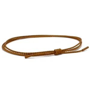 Brown braided hat band diy fedora cowboy hat accessory stylish rope cord strap replacement.