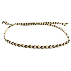 Detailed view of the stylish multi-color braided hat band with metal buckle for DIY.