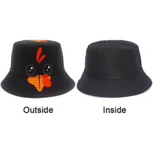 Sombrero de Pescador con Estampado de Pavo de Acción de Gracias Gorro de Sol