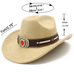 Stylish khaki suede cowboy hat with brown leather band, perfect for outdoor sun protection.