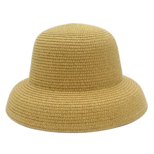 Cappello di paglia vintage francese cupola protezione solare spiaggia vacanza elegante fedora