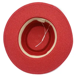 Sombrero de paja simple de verano para hombres y mujeres, proteccion solar de playa casual.