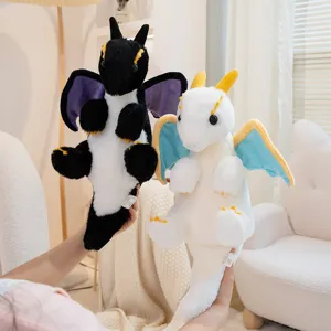 Cute dragon plush toy, soft stuffed animal doll, cartoon pillow for kids birthday gift.