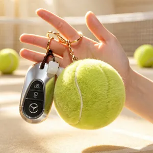 Portachiavi palla da tennis soffice ciondolo borsa simpatico anello chiave auto sport regalo