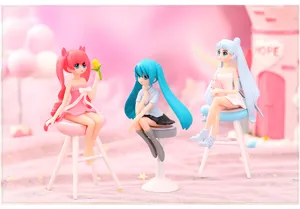 Cute anime magical girl action figure set miniature DIY landscape decoration desktop toy