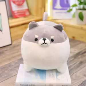 Cute fat Shiba Inu plush toy, soft stuffed dog doll pillow, perfect gift for kids and home decor.
