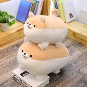 Cute Fat Shiba Inu Plush Toy Soft Stuffed Animal Dog Corgi Pillows Cute Doll Gift