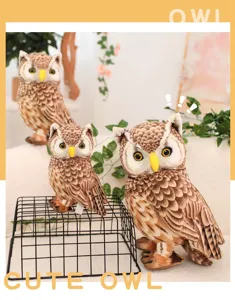 Peluche gufo di simulazione animale farcito carino bambola morbido compagno regalo bambini