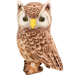 Peluche gufo simulazione bambola di peluche marrone carina per bambini regalo decoro