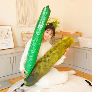 Giant cucumber plush pillow toy cute green vegetable stuffed doll for living room decor main