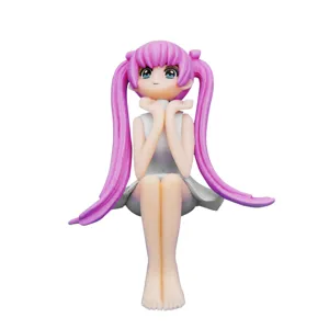 Cute Anime Magical Girl Figurine Plastic Miniature DIY Landscape Decor Desk Ornament Cartoon Girl Model Toy