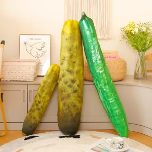 Giant simulation cucumber plush pillow funny vegetable stuffed doll home sofa decor toy