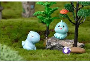 Mini dinosaur resin figurine micro landscape cute ornament DIY gardening home desktop decor