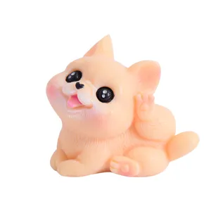 Simpatica Statuetta in Resina di Bulldog Francese Miniatura Cucciolo Statua Micro Paesaggio Casa delle Bambole DIY Decorazione Auto Ornamento da Tavolo