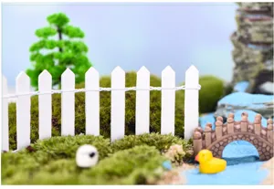 Mini cerca de madera decoracion para micropaisaje, accesorios de jardineria para suculentas.