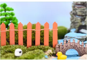 Valla de madera en miniatura para microlandschaft decoracion de plantas suculentas jardin.