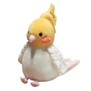 Lindo peluche de cacatúa pájaro de peluche muñeca suave regalo para niños decoración