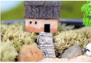 Scala in pietra in resina miniatura per micro paesaggio succulente decorazione giardino