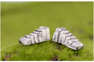 Miniatura scala in resina decorazione da giardino per micro paesaggio muschio DIY arte.