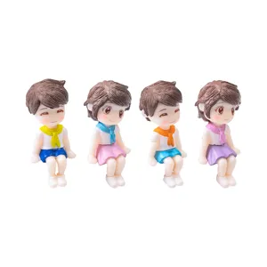 Modern Minimalistisch Karikatur Campus Paar PVC Miniatur Figuren Mit Lange Bank Modell Für Moos Mikrolandschaft DIY Handwerk Schlüsselbund Ornamente Schreibtisch Deko