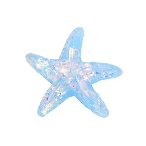 Figurines de Étoile de Mer en Résine Miniature Paillettes Ornements pour Micro Paysage Décor de Aquarium